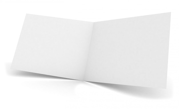 Maquete bifold de brochura aberta em branco