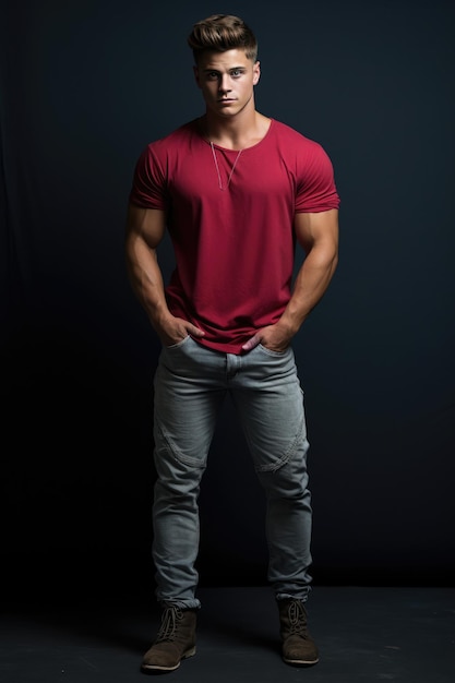 maquete camiseta modelo masculino