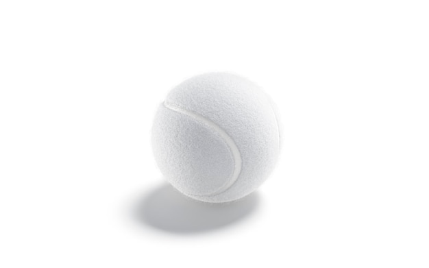 Foto maquete de bola de tênis branca. equipamento fibroso circular para simulação de exercícios esportivos.