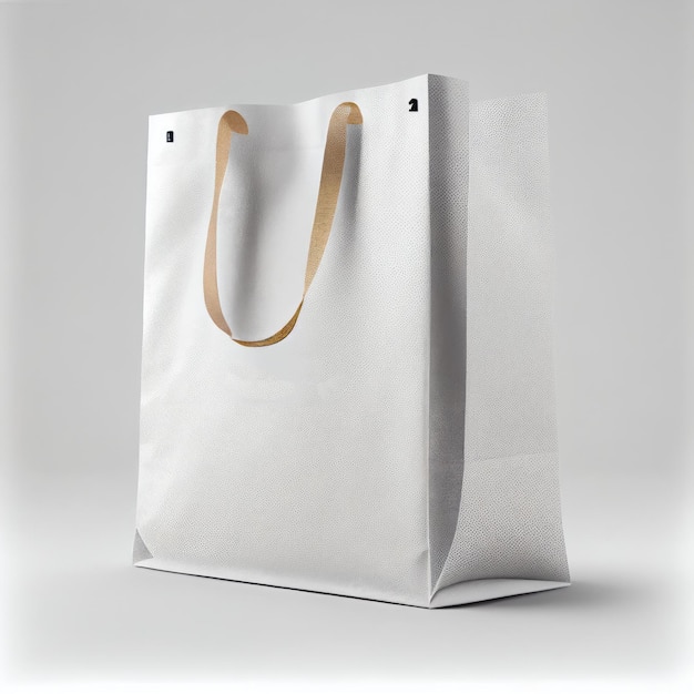 Maquete de bolsa de compras Sacola de compras com espaço para cópia Tote de papel Abstrato Ilustração de IA generativa