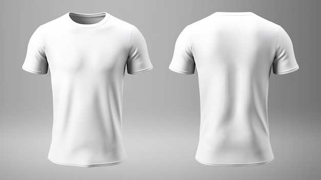 Foto maquete de camiseta branca frente e verso generative ai