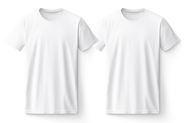 Foto maquete de camiseta branca frente traseira para impressão