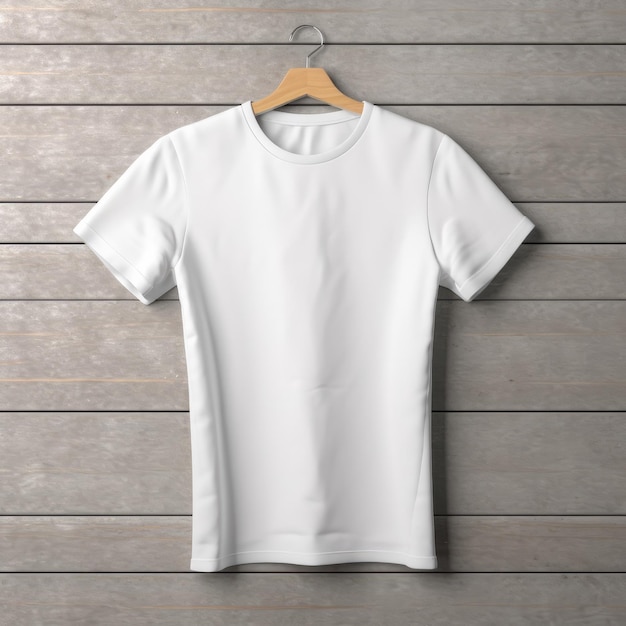 Maquete de camiseta camiseta branca no cabide