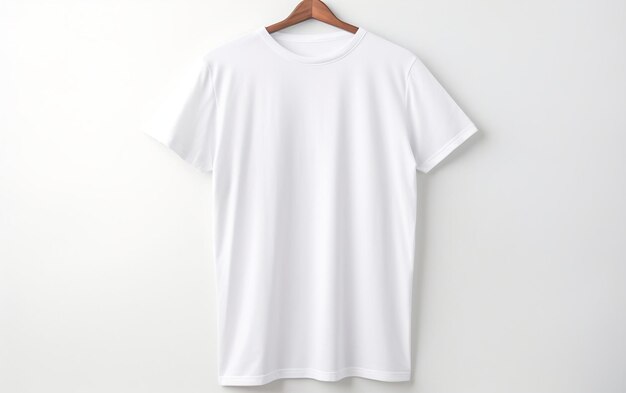 Maquete de camiseta com espinhel branco limpo e ajuste relaxado Studio Generative AI