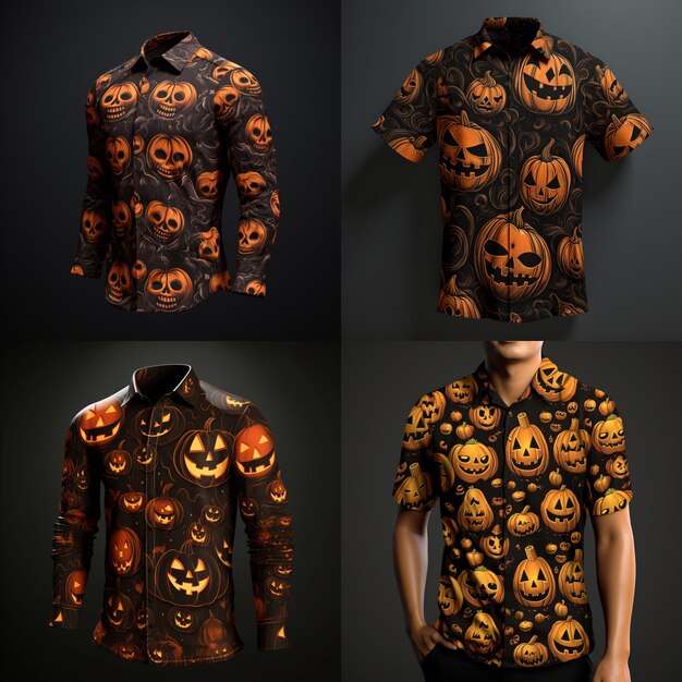 Maquete de camiseta com tema de Halloween