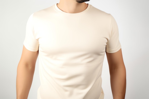 maquete de camiseta creme