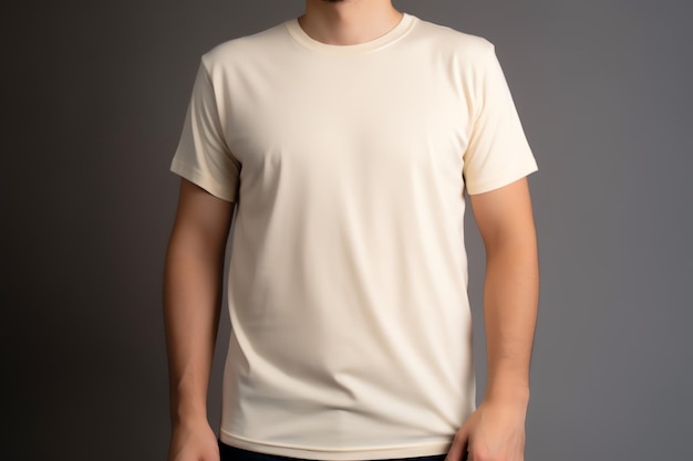 maquete de camiseta creme