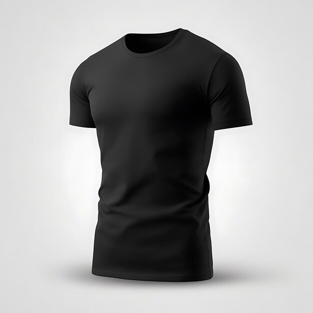 maquete de camiseta preta masculina com fundo branco maquete de camiseta preta maquete de camiseta preta