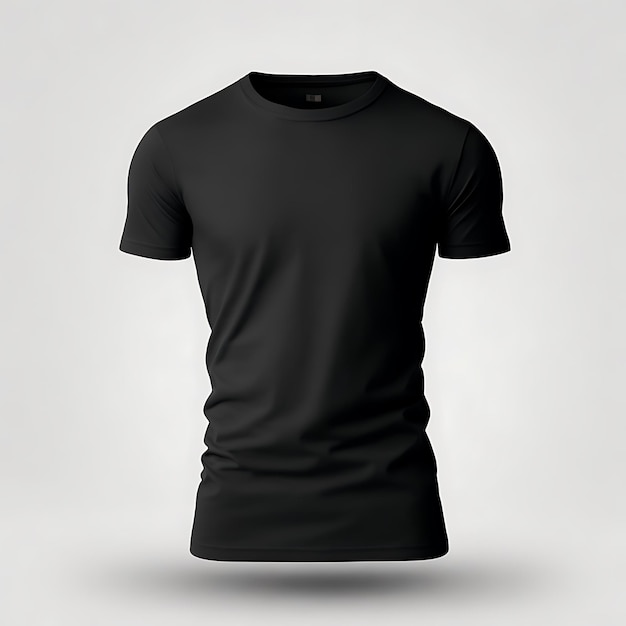 maquete de camiseta preta masculina com fundo branco maquete de camiseta preta maquete de camiseta preta