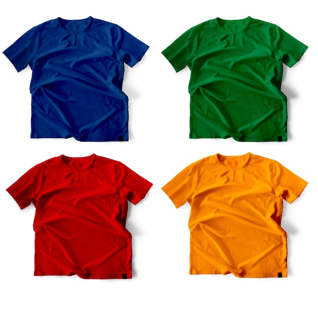 Maquete de camisetas coloridas