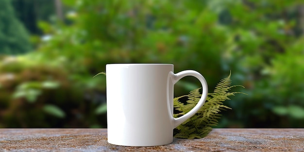 Maquete de caneca branca IA generativa