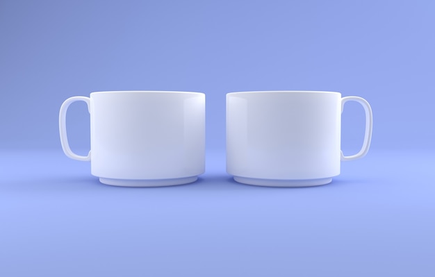 Maquete de caneca realista 3D renderizado