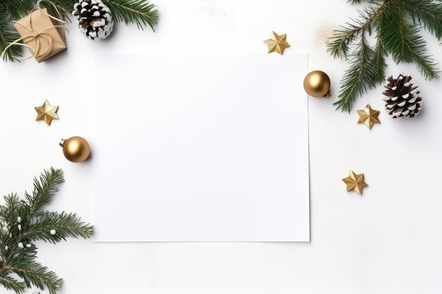 Maquete de cartão de Natal com espaço de cópia