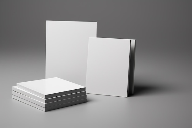 Maquete de conjunto de papelaria em branco criado com IA generativa