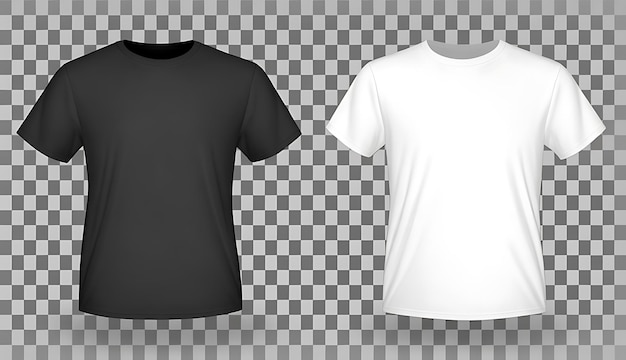 Foto maquete de design de camiseta em preto e branco e maquete de camiseta em preto e branco com fundo cinza e branco