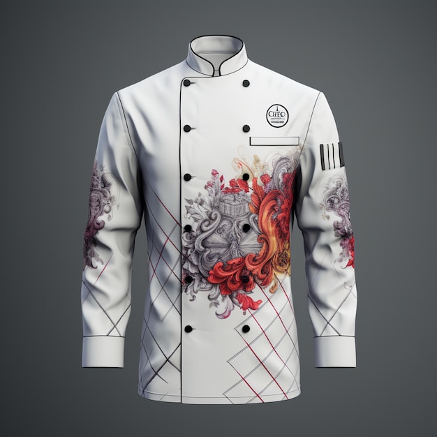 Maquete de jaqueta de chef