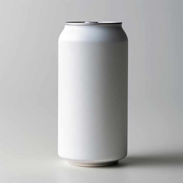 Maquete de lata de plástico branca para marca de bebida