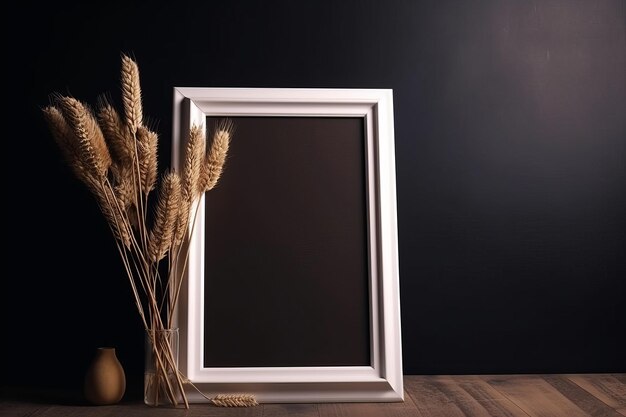 Maquete de moldura de foto vazia criada com tecnologia de IA generativa