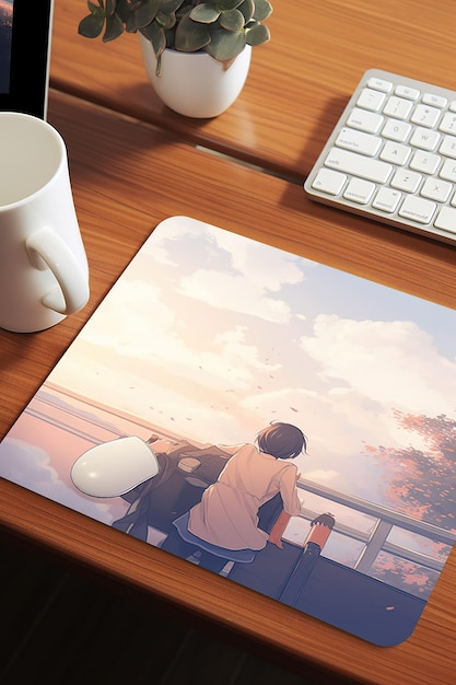 Maquete de mouse pad