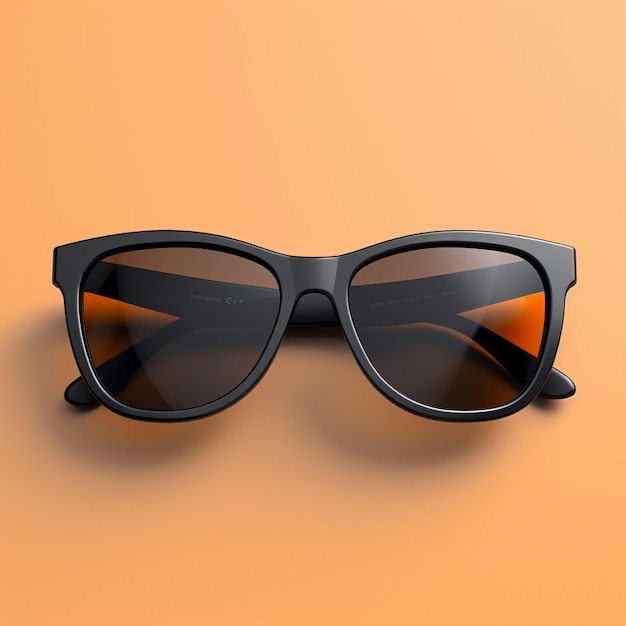 Maquete de óculos de sol pretos sem marca
