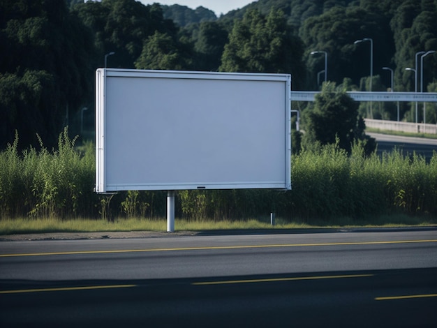 Foto maquete de outdoor e design de outdoor branco vazio de propaganda ai gerado