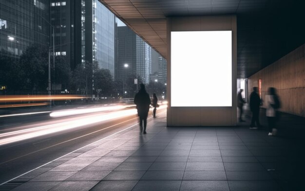 Maquete de outdoor publicitário na cidade