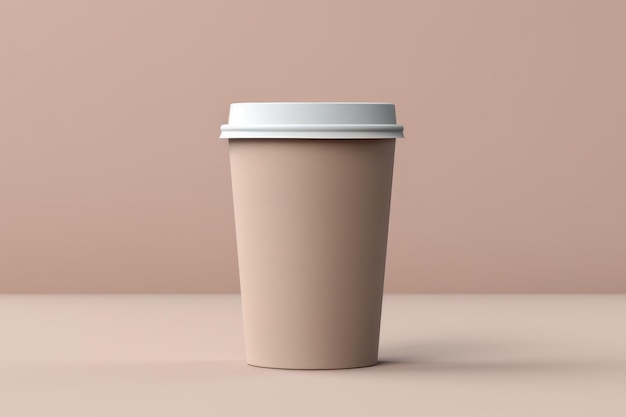 maquete de papel café chá plástico levar copo IA generativa