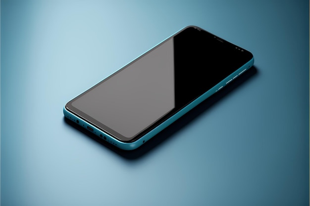 maquete de smartphone azul
