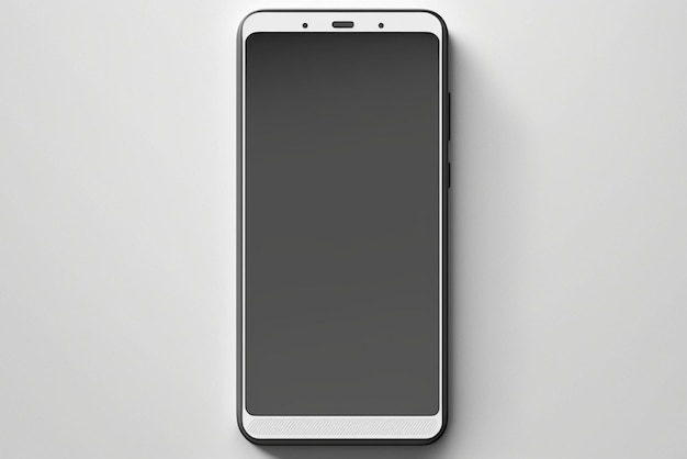 Maquete de telefone inteligente isolada com maquete de celular de tela preta