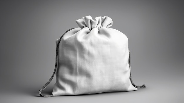 Maquete de uma sacola branca para designers e comerciantes Generated AI