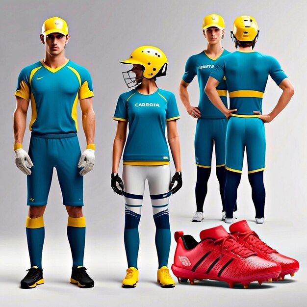 Foto maquete de uniformes desportivos