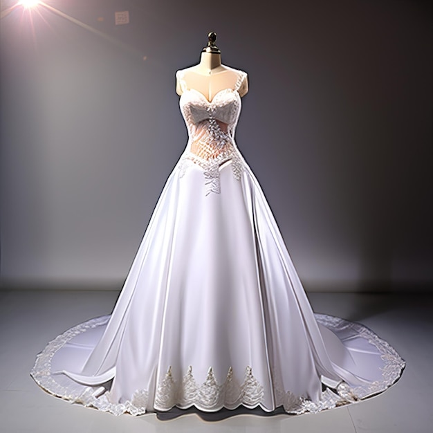 maquete de vestido de noiva de luxo