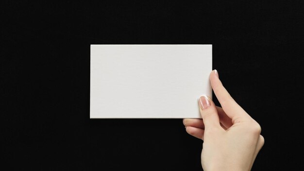 Maquete nota carta vazia mão papel em branco branco