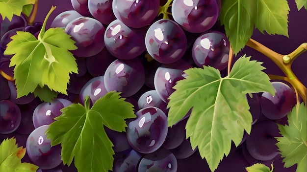 Foto maquetes de fundo de ilustração de uvas