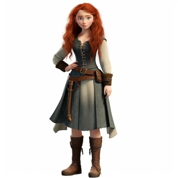 Maquiagem estilo medieval em personagem da Pixar