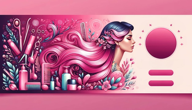 maquilhagem e cosméticos para mulheres para redes sociais modelo de design post banner
