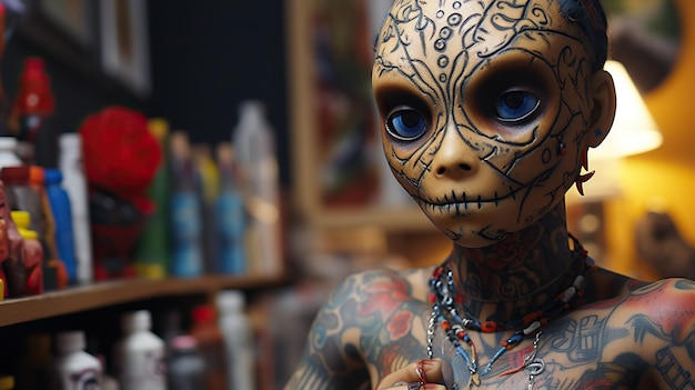 El maquillaje de Catrina.