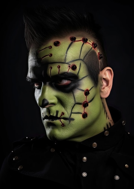 Foto maquillaje de halloween y sesión de fotos gótica