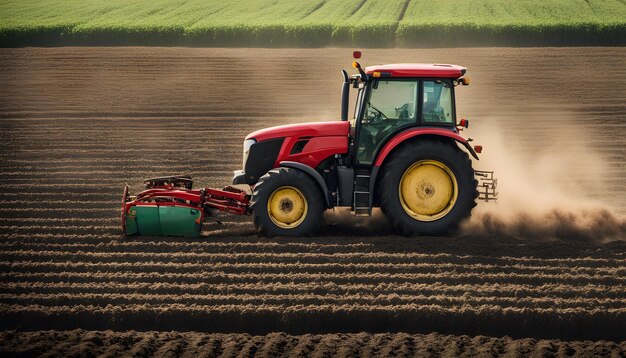 Máquina agrícola tractora para el cultivo del campo