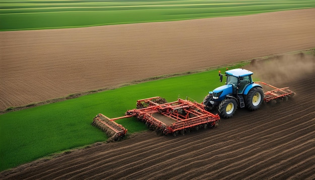 Máquina agrícola tractora para el cultivo del campo