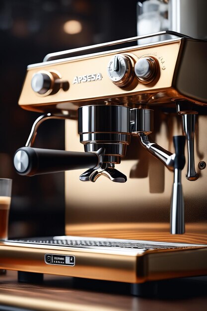 Máquina de café espresso profesional composición perfecta muy