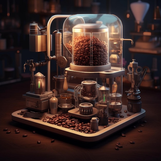 máquina de café en el futuro