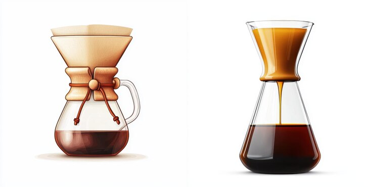 máquina de café moderna con diseño elegante que muestra Chemex vertiendo café rico imagen captura la elegancia de la elaboración perfecta para los entusiastas del café