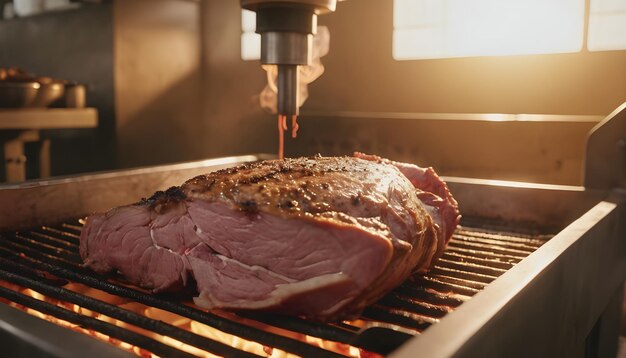 Una máquina de carne en el fondo