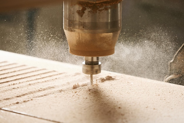 Máquina de corte de madera por CNC con control numérico