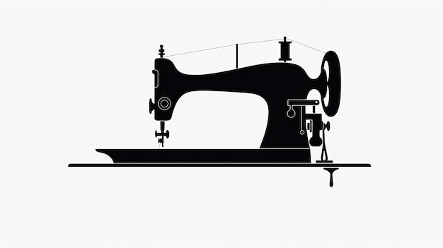 Máquina de coser de silueta negra sencilla