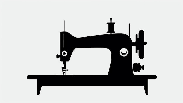 Máquina de coser de silueta negra sencilla