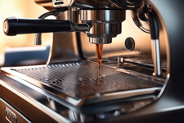 Máquina de café expresso profissional composição perfeita altamente detalhada