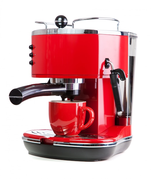 Máquina de café vermelho