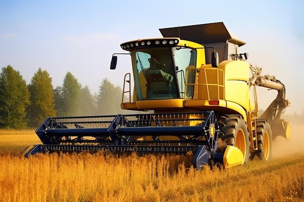 Máquina de colheita de trigo